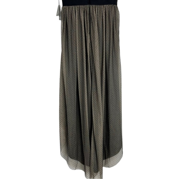 ADRIANNA PAPELL AP1E202268 HIGH LOW GLITTER PIN DOT RUCHED COCKTAIL DRESS - Picture 9 of 16